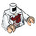 LEGO blanc Dr. Harleen Quinzel Minifig Torse (973 / 76382)