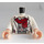 LEGO hvid Dr. Harleen Quinzel med Sort Ben Minifig Torso (973 / 76382)