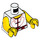 LEGO White Dragon Boat Minifig Torso (973 / 76382)