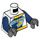 LEGO White Dragster Minifig Torso (973 / 76382)