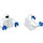 LEGO White Drone Engineer Minifig Torso (973 / 76382)