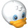 LEGO Weiß Duck Triplets Kopf (42917)