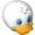 LEGO White Duck Triplets Head (42917)