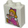 LEGO White Duplo Brick 1 x 2 x 2 with Female Child with Spots on Face with Bottom Tube (15847 / 20915)