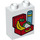 LEGO White Duplo Brick 1 x 2 x 2 with Packed lunch with Bottom Tube (15847 / 26307)