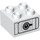 LEGO Duplo blanc Duplo Brique 2 x 2 avec Mécanique Panneau et Cercle (1346 / 3437)
