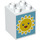 LEGO White Duplo Brick 2 x 2 x 2 with Happy Sun (31110 / 37378)