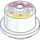 LEGO Weiß Duplo Cake mit Gelb und Aqua und Purple Icing (65157 / 66021)