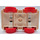 LEGO blanc Duplo Auto avec rouge roues (35026)