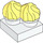 LEGO Weiß Duplo Platte mit light Gelb Cake (65188)