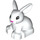 LEGO blanc Duplo lapin avec Raised Diriger (20046 / 49712)