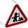 LEGO Duplo Weiß Duplo Sign Triangle mit Konstruktion Worker (42025 / 68010)