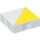 LEGO White Duplo Tile 2 x 2 with Side Indents with Yellow Right-angled Triangle (6309 / 48785)