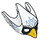 LEGO White Eagle Mask with Black Eye Circles and Blue Feathers (12549 / 12852)