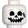 LEGO White El Fuego Skeleton Minifigure Head (Recessed Solid Stud) (3626 / 66670)