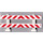 LEGO blanc Clôture 1 x 8 x 2 avec rouge et blanc Danger Rayures Autocollant (6079)