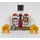 LEGO Weiß Firefighter Torso mit Walkie Talkie und Tie (973 / 76382)