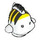 LEGO White Fish with Black and Yellow (104054)