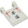 LEGO White Flag 2 x 2 with Asian Characters (Indomitable) Sticker without Flared Edge (2335)