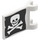 LEGO White Flag 2 x 2 with Black and Skull and Crossbones without Flared Edge (2335 / 104515)