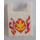 LEGO White Flag 2 x 2 with Flames and Lion Head Sticker without Flared Edge (2335)