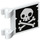 LEGO White Flag 2 x 2 with Half Skull and Crossbones (Both Sides) without Flared Edge (2335 / 19699)