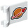 LEGO White Flag 2 x 2 with Orange and Red Classic Space Logo without Flared Edge (2335 / 69606)