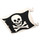 LEGO Biały Flaga 6 x 4 z 2 Złącza z Jolly Roger NA Czarny Background (2525 / 81427)