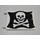 LEGO Biały Flaga 6 x 4 z 2 Złącza z Jolly Roger NA Czarny Background (2525 / 81427)