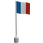 LEGO White Flag on Flagpole with France without Bottom Lip (776)