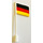 LEGO White Flag on Flagpole with Germany without Bottom Lip (776)