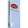 LEGO White Flag on Flagpole with &quot;LEGO&quot; in Red Oval Design with Bottom Lip (777)