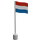 LEGO Weiß Flagge auf Flagpole mit Netherlands ohne Unterlippe (776)