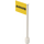 LEGO White Flag on Ridged Flagpole with ANWB Sticker (3596)