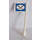 LEGO blanc Drapeau sur Ridged Flagpole avec Cutlass Drapeau Autocollant (3596)