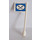 LEGO White Flag on Ridged Flagpole with Cutlass Flag Sticker (3596)