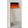 LEGO White Flag on Ridged Flagpole with German Flag Sticker (3596)