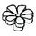 LEGO Weiß Blume mit Squared Blütenblätter (ohne Verstärkung) (4367 / 32606)