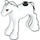 LEGO Bianco Foal con Arancione Occhi (1417 / 11241)