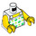 LEGO Bianco Fun at the Spiaggia Ragazza Minifigure Busto (973 / 76382)