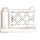 LEGO White Gate 1 x 4 x 2 With Base