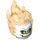 LEGO White Ghost Rider Head with Yellow Eyes (26685 / 33996)