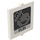 LEGO White Glass for Window 1 x 2 x 2 with Pixelated Ghostbusters Logo and &#039;PLAY&#039; Sticker (35315)
