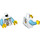 LEGO blanc Hai Minifig Torse (973 / 76382)