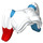 LEGO blanc Cheveux avec Pigtails et Bangs avec Harley Quinn rouge et Bleu (3178 / 48209)