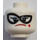 LEGO White Harley Quinn Black/Red with Roller Skates Minifigure Head (Recessed Solid Stud) (3626)