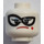 LEGO White Harley Quinn Black/Red with Roller Skates Minifigure Head (Recessed Solid Stud) (3626 / 30732)