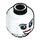 LEGO White Harley Quinn - White Arms Minifigure Head (Recessed Solid Stud) (3626 / 21955)