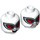 LEGO White Harley Quinn with Helmet and Cape Minifigure Head (Recessed Solid Stud) (3626 / 36236)