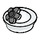 LEGO Weiß Hut mit Silber und Schwarz Blume mit Klein Stift (60389)